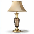 Crystal table lamp with beige shade and decorative gold base 30 x 30 x 55cm