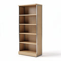 Wooden bookshelf with five shelves and metallic frame 30 x 80 x 180cm